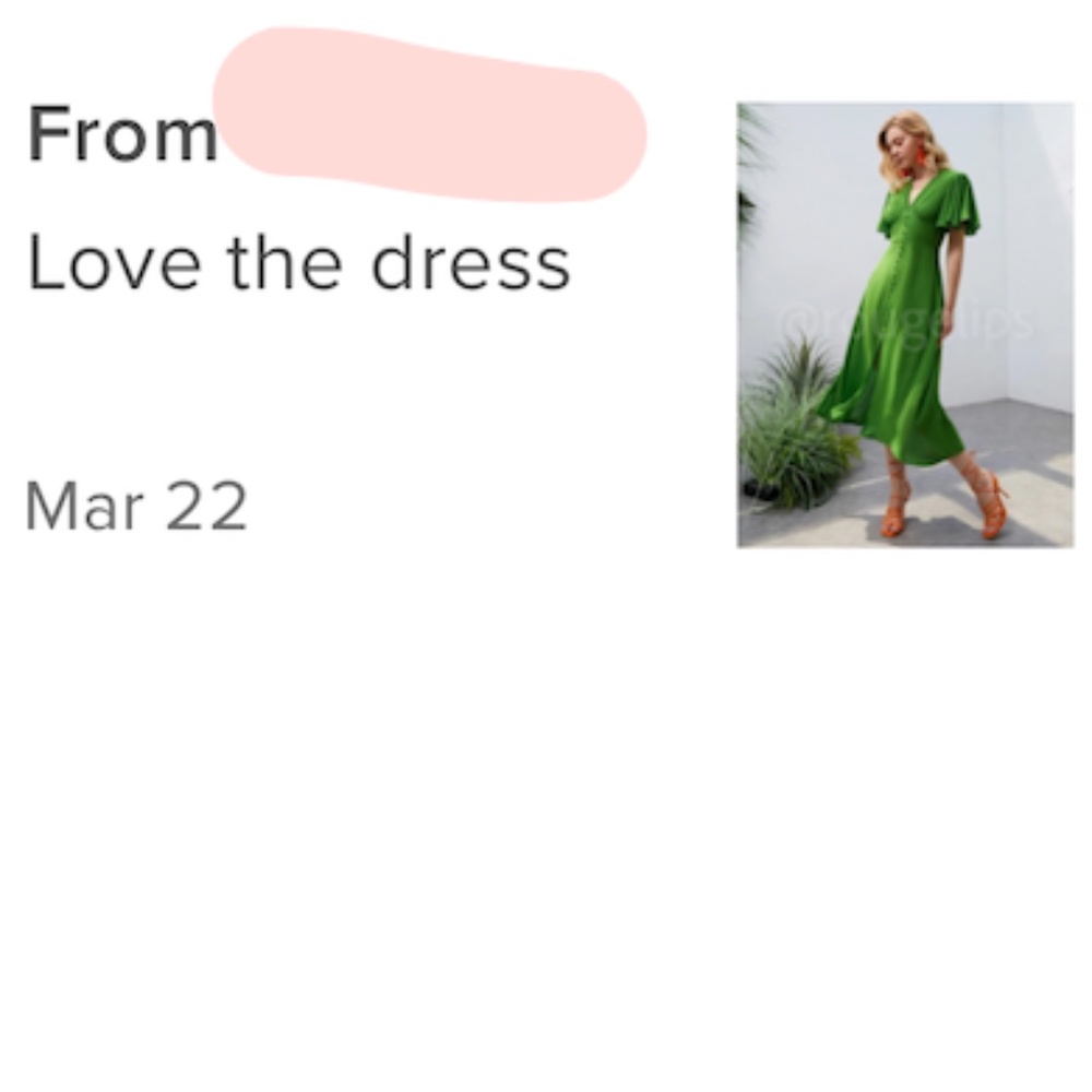 Green V-Neck Midi Dress Fit and Flare Butterfly Sleeve Faux Button Front - Picture 9 of 9